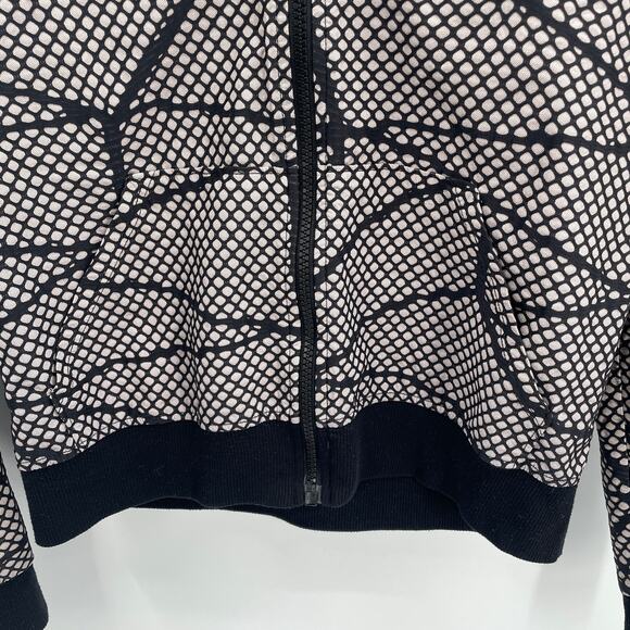 BEYOND YOGA Black & White Abstract Chromatic Bomber Jacket // XS - Picture 7 of 10